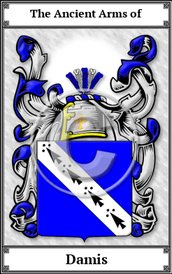 Damis Family Crest Download (JPG)  Book Plated - 150 DPI