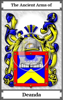 Deanda Family Crest Download (JPG)  Book Plated - 150 DPI