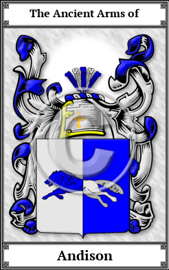 Andison Family Crest Download (JPG)  Book Plated - 150 DPI