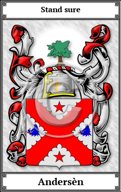 Andersèn Family Crest Download (JPG)  Book Plated - 150 DPI