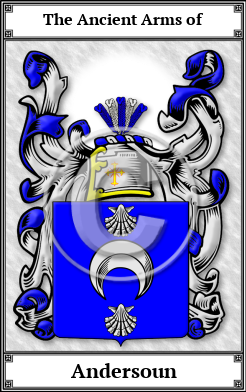 Andersoun Family Crest Download (JPG) Book Plated - 600 DPI
