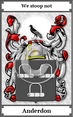Anderdon Family Crest Download (JPG)  Book Plated - 150 DPI