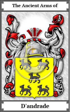 D'andrade Family Crest Download (JPG)  Book Plated - 150 DPI