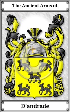 D'andrade Family Crest Download (JPG)  Book Plated - 150 DPI