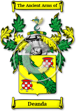 Deanda Family Crest Download (jpg) Legacy Series - 150 DPI
