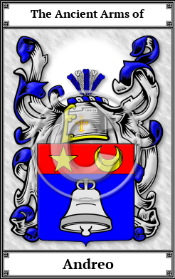 Andreo Family Crest Download (JPG)  Book Plated - 150 DPI