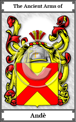 Andè Family Crest Download (JPG) Book Plated - 600 DPI