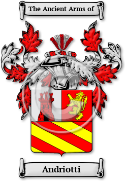 Andriotti Family Crest Download (jpg) Legacy Series - 150 DPI