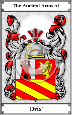 Dris' Family Crest Download (JPG)  Book Plated - 150 DPI