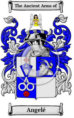 Angelé Family Crest Download (JPG) Heritage Series - 300 DPI