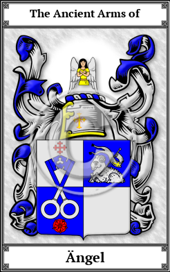 Ängel Family Crest Download (JPG) Book Plated - 600 DPI