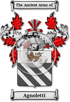 Agnoletti Family Crest Download (jpg) Legacy Series - 150 DPI