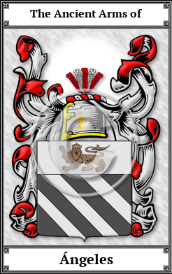 Ángeles Family Crest Download (JPG)  Book Plated - 150 DPI