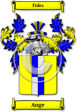 Ange Family Crest Download (jpg) Legacy Series - 150 DPI