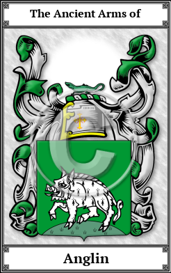 Anglin Family Crest Download (JPG)  Book Plated - 150 DPI