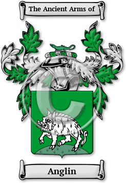 Anglin Family Crest Download (jpg) Legacy Series - 150 DPI