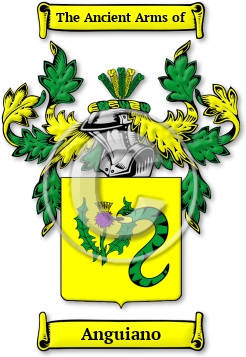 Anguiano Family Crest Download (jpg) Legacy Series - 150 DPI
