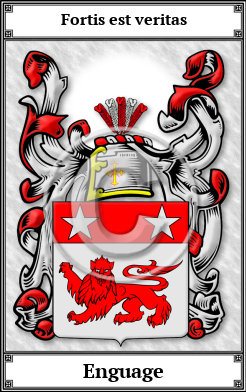 Enguage Family Crest Download (JPG) Book Plated - 600 DPI