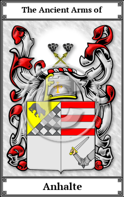 Anhalte Family Crest Download (JPG) Book Plated - 600 DPI