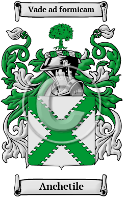 Anchetile Family Crest/Coat of Arms