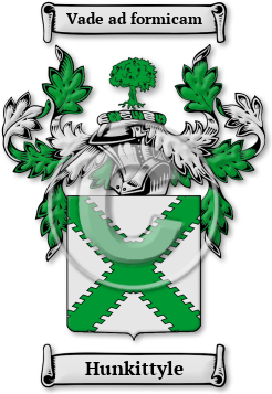 Hunkittyle Family Crest Download (jpg) Legacy Series - 150 DPI