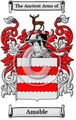 Amable Family Crest Download (jpg) Heritage Series - 150 DPI