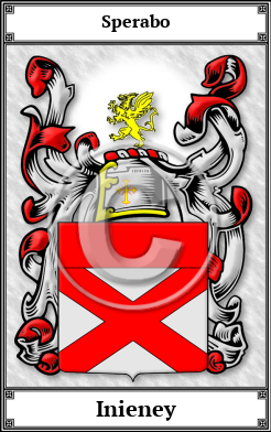 Inieney Family Crest Download (JPG)  Book Plated - 150 DPI