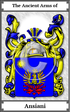 Ansiani Family Crest Download (JPG)  Book Plated - 150 DPI