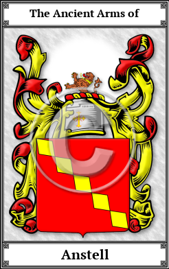 Anstell Family Crest Download (JPG)  Book Plated - 150 DPI