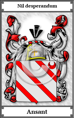 Ansant Family Crest Download (JPG) Book Plated - 600 DPI