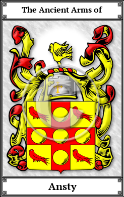 Ansty Family Crest Download (JPG) Book Plated - 150 DPI