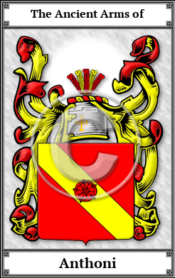 Anthoni Family Crest Download (JPG)  Book Plated - 150 DPI
