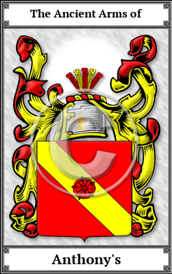 Anthony's Family Crest Download (JPG)  Book Plated - 150 DPI