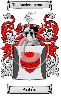 Antón Family Crest/Coat of Arms