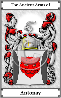 Antonay Family Crest Download (JPG) Book Plated - 600 DPI