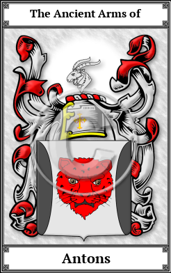 Antons Family Crest Download (JPG)  Book Plated - 150 DPI