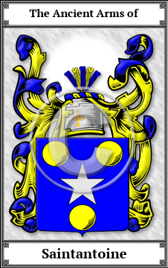Saintantoine Family Crest Download (JPG)  Book Plated - 150 DPI