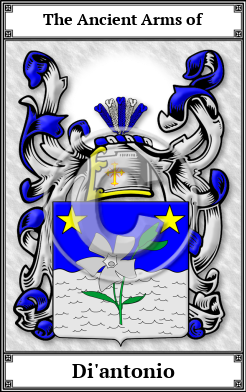 Di'antonio Family Crest Download (JPG)  Book Plated - 150 DPI