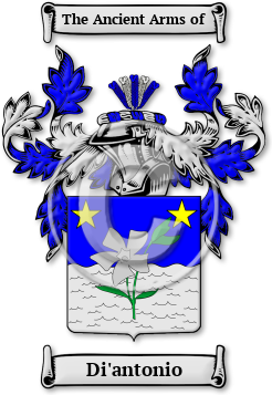 Di'antonio Family Crest Download (jpg) Legacy Series - 150 DPI