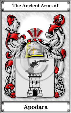 Apodaca Family Crest Download (JPG) Book Plated - 600 DPI