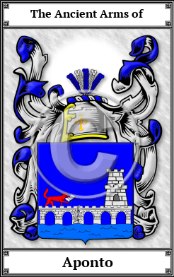 Aponto Family Crest Download (JPG)  Book Plated - 150 DPI