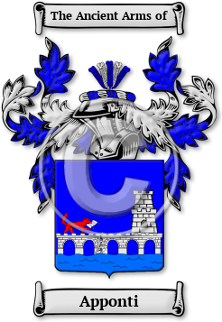Apponti Family Crest Download (jpg) Legacy Series - 150 DPI