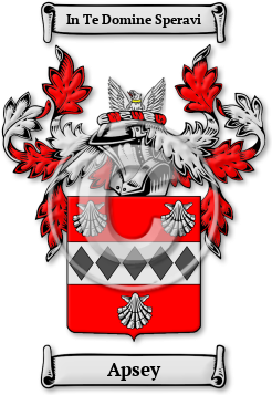 Apsey Family Crest Download (jpg) Legacy Series - 150 DPI