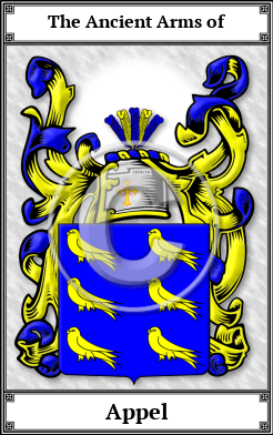 Appel Family Crest Download (JPG)  Book Plated - 150 DPI