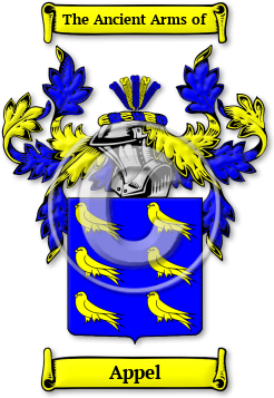 Appel Family Crest Download (jpg) Legacy Series - 150 DPI