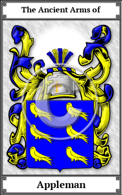 Appleman Family Crest Download (JPG)  Book Plated - 150 DPI