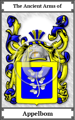 Appelbom Family Crest Download (JPG)  Book Plated - 150 DPI