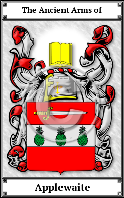 Applewaite Family Crest Download (JPG)  Book Plated - 150 DPI