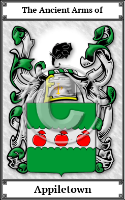 Appiletown Family Crest Download (JPG) Book Plated - 600 DPI