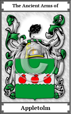 Appletolm Family Crest Download (JPG)  Book Plated - 150 DPI
